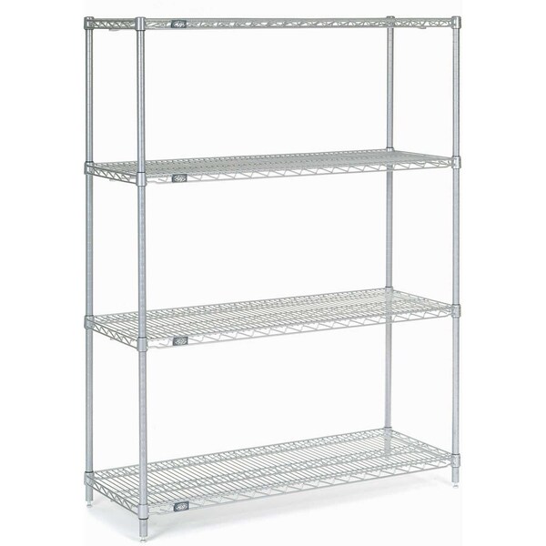 Nexel Wire Shelving, Poly-Z-Brite, 48W X 18D X 63H 18486Z - main
